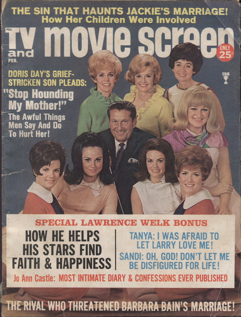 TV and Movies Screen February 1969 Doris Day Jackie Kennedy 040620DBE