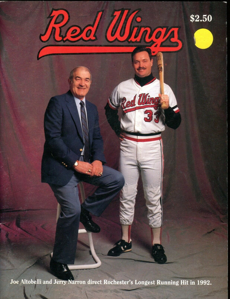 1992 Rochester Red Wings Yearbook EX 010917jhe