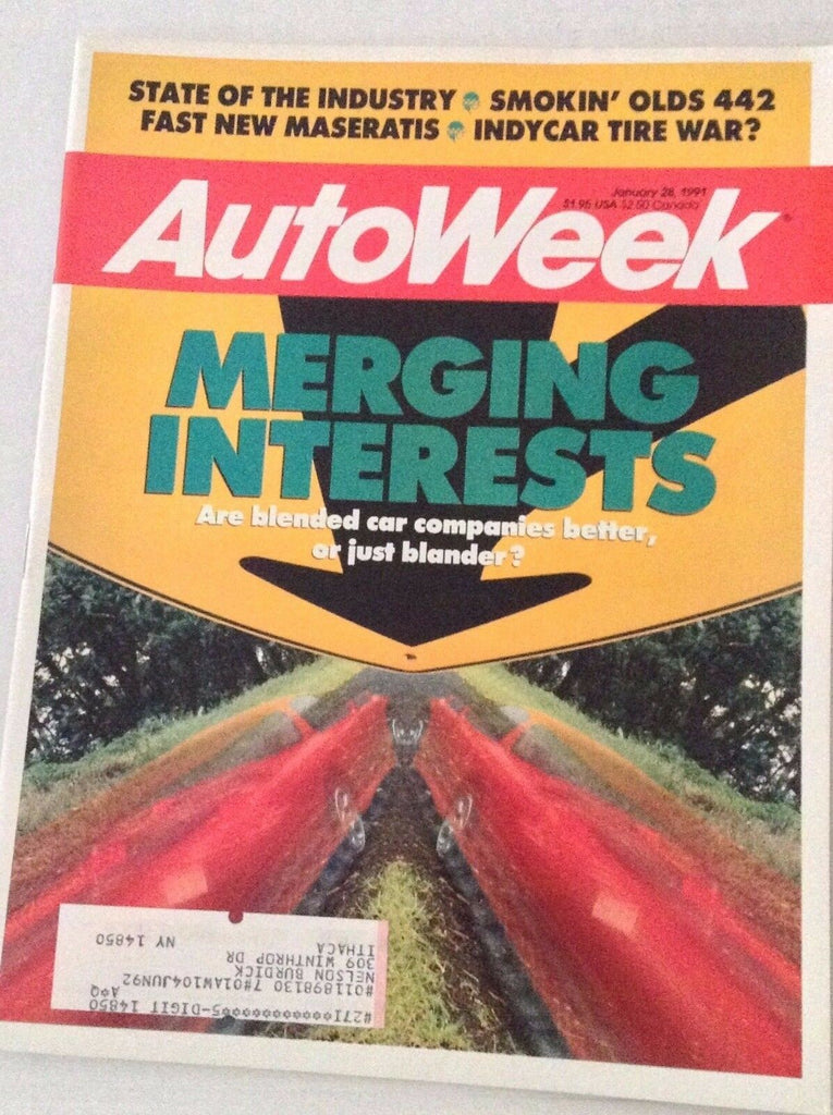 Autoweek Magazine Merging Interests New Maseratis January 28, 1991 011617rh