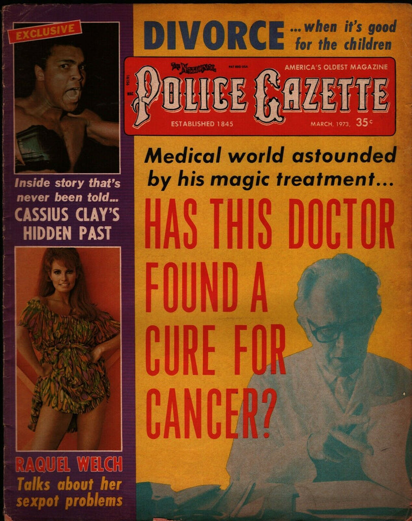 Police Gazette March 1973 Cassius Clay Muhammad Ali Raquel Welch 022321ame2