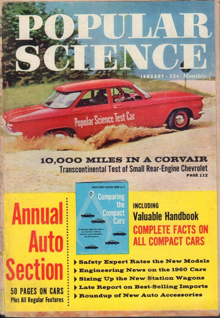 Popular Science Magazine January 1960 Corvair Auto Section 072717nonjhe