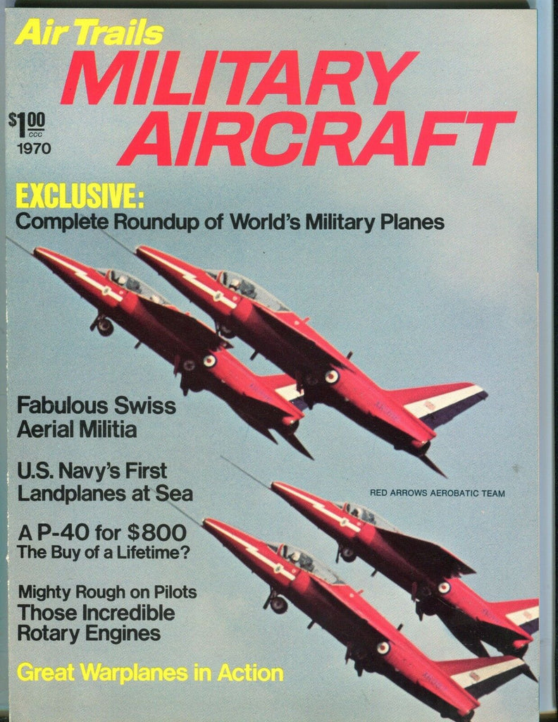 Air Trails Military Aircraft Magazine 1970 Red Arrows EX No ML 051617nonjhe