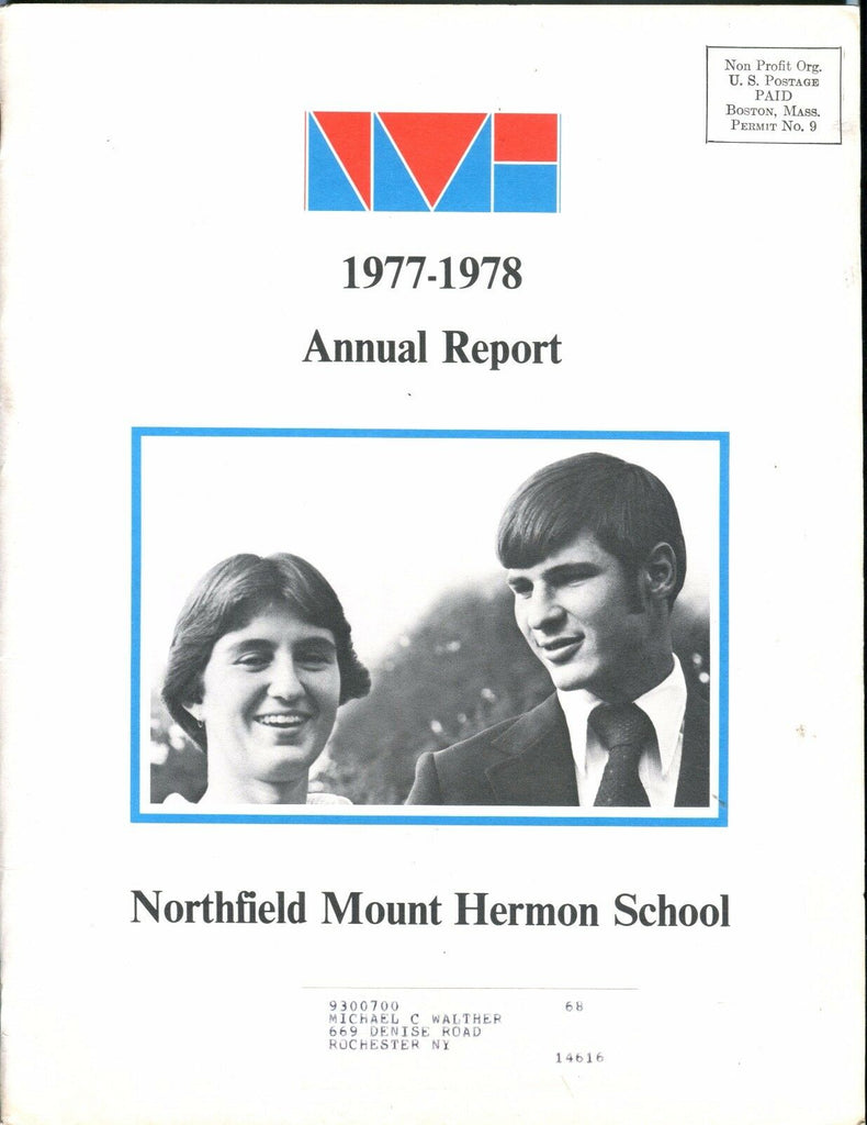 Northfield Mount Hermon School 1977-1978 Annual Report EX w/ML 051817nonjhe2