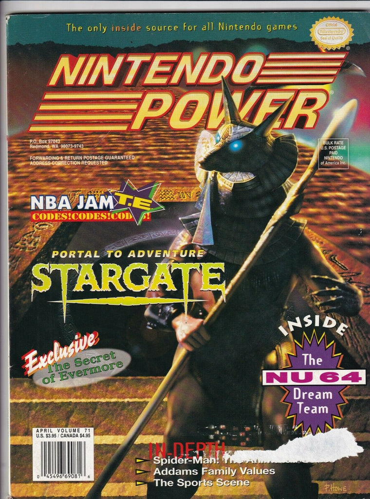 Nintendo Power Mag Stargate Spider-Man April 1995 080719nonr