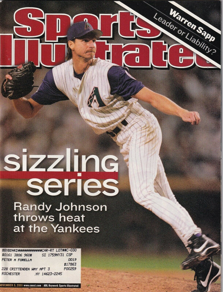 Sports Illustrated Randy Johnson Houston Astros November 5, 2001 091619nonr