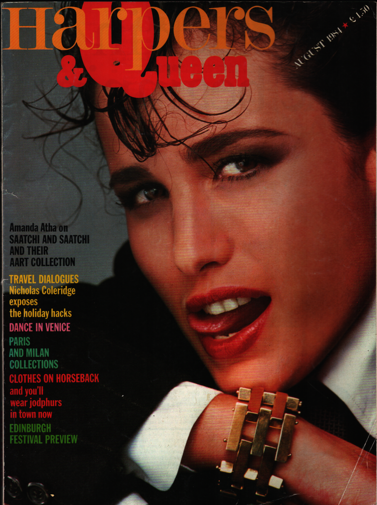 Harpers & Queen Fashion Magazine August 1984 Andie McDowell 021021ame2
