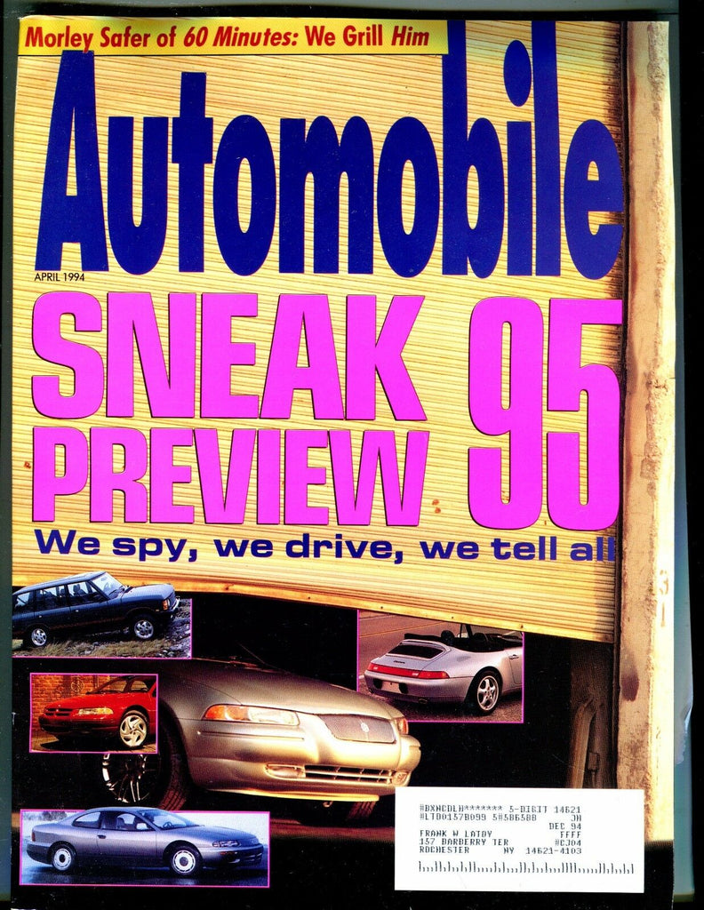 Automobile Magazine April 1994 Morley Safer EX w/ML 042617nonjhe
