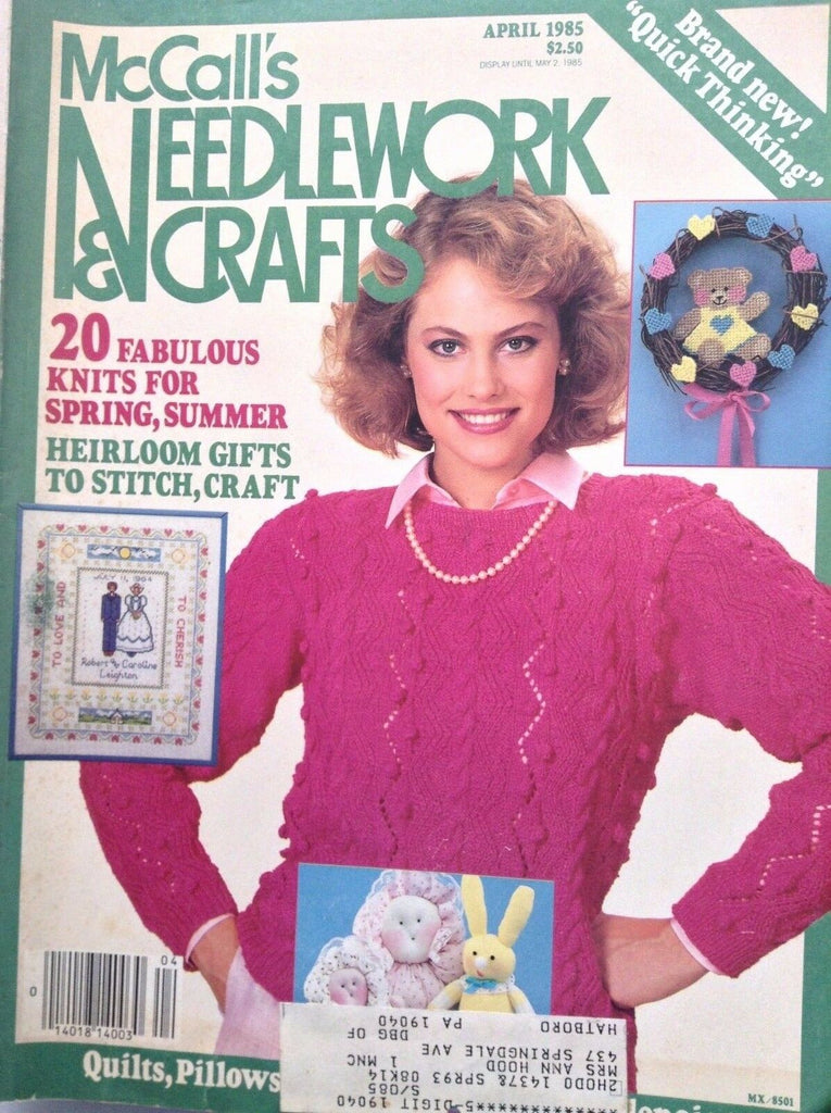McCall's Needlework & Crafts Magazine Fabulous Knits April 1985 091717nonrh