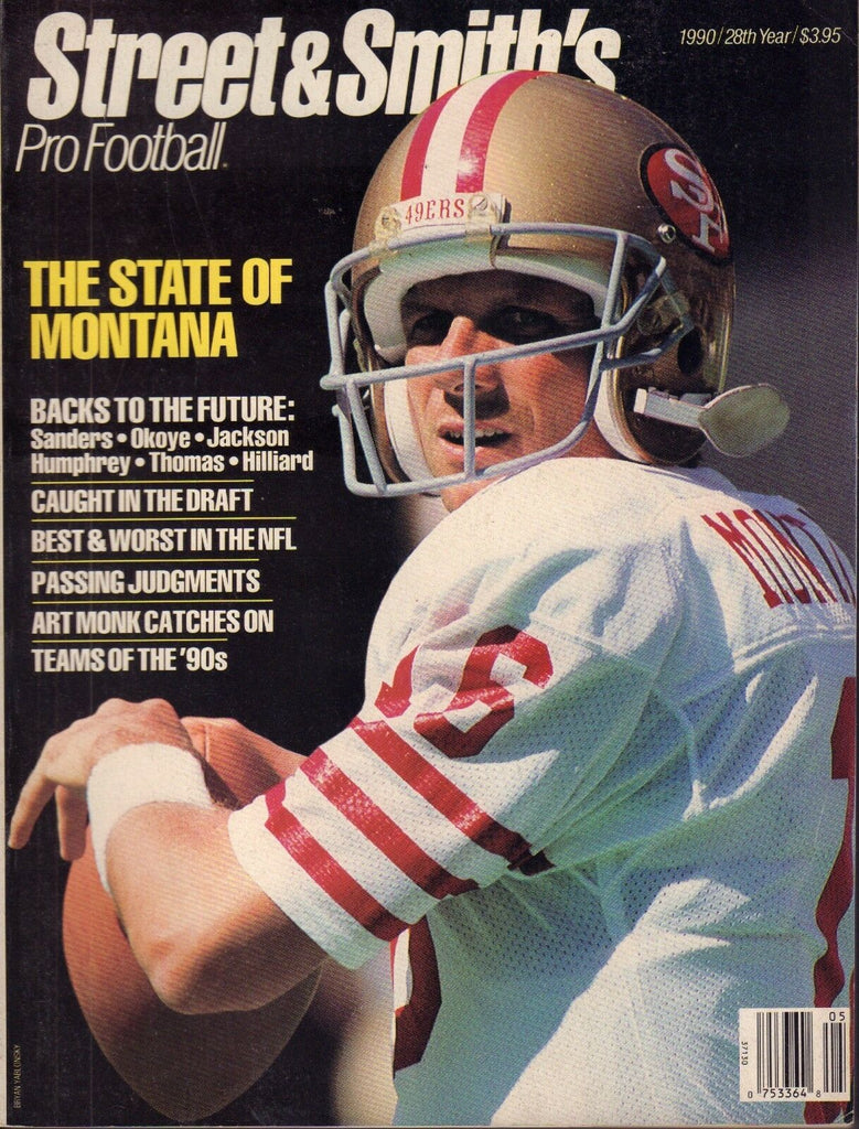 Street & Smith's 1990 Pro Football Magazine Joe Montana 082817nonjhe