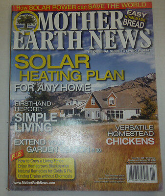 The Mother Earth News Magazine Solar Heating Plan January 2008 020515R