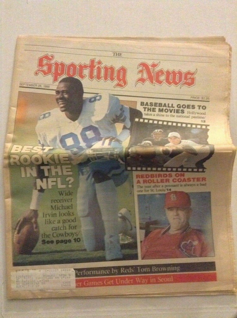Sporting News Mag Michael Irvin Tom Browning September 26, 1988 092319nonrh