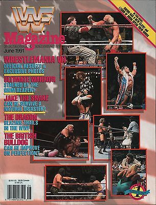 WWF magazine June 1991 "Wrestlemania VII" The Ultimate Warrior VG 121015DBE