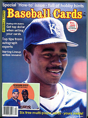 Baseball Cards Magazine December 1989 Tom Gordon EX 060216jhe