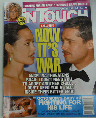 Intouch Weekly Magazine Angelina Jolie Brad Pitt Farrah April 2009 052615R