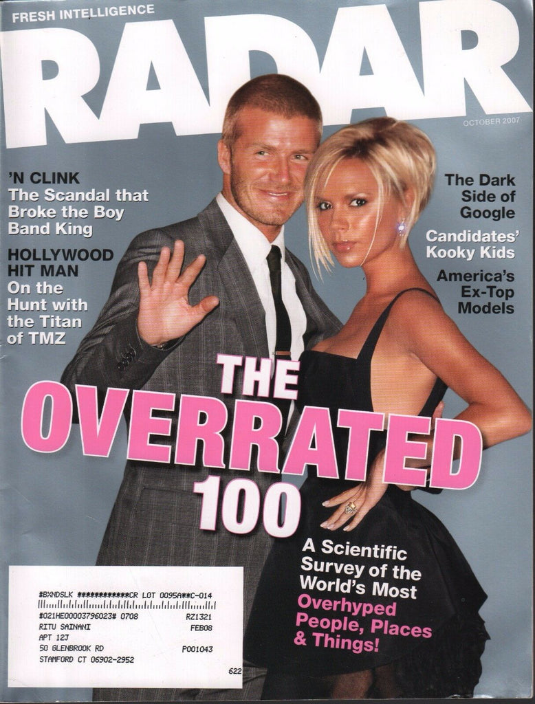 Radar October 2007 David Beckham w/ML 072117nonDBE4