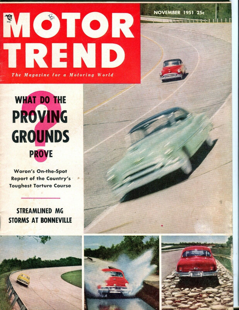 Motor Trend Magazine November 1951 Bonneville EX No ML 052617nonjhe