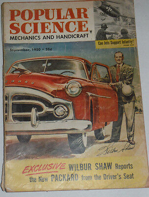 Popular Science Magazine Wilbur Shaw The New Packard September 1950 120514R