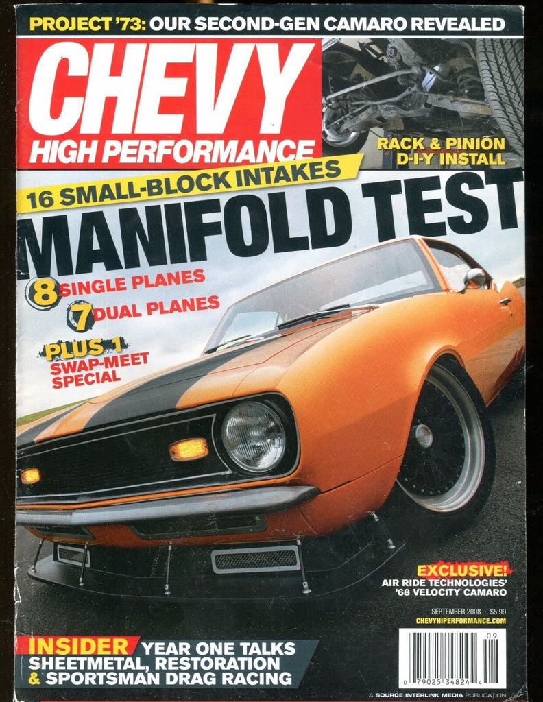 Chevy High Performance Magazine September 2008 EX No ML 030317nonjhe