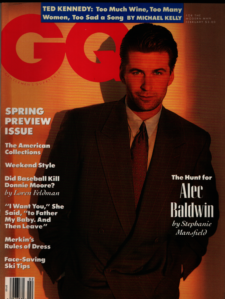 GQ Magazine February 1990 Alec Baldwin Donnie Moore 022521ame