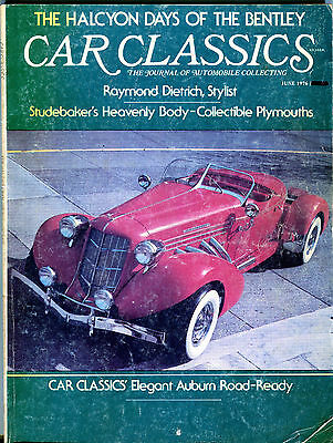Car Classics June 1976 Bentley Studebaker Collectible Plymouths VG 011116jhe2