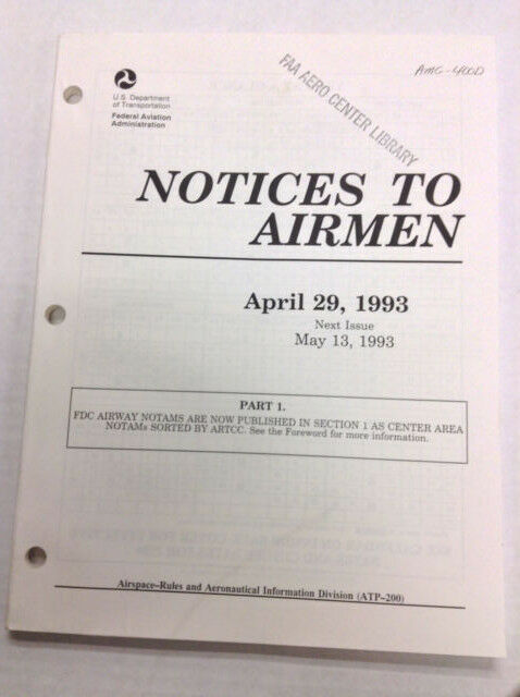 Notices To Airmen Magazine Global Positioning April 29, 1993 022217R
