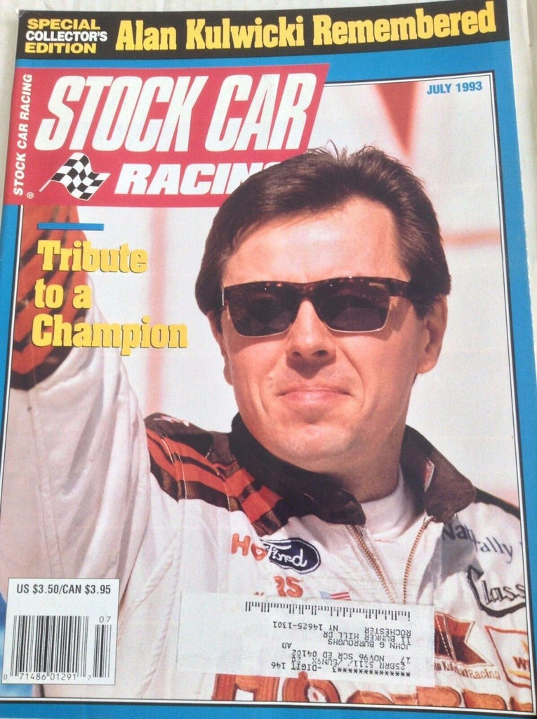 Stock Car Racing Magazine Alan Kulwicki Remembered July 1993 040817NONRH