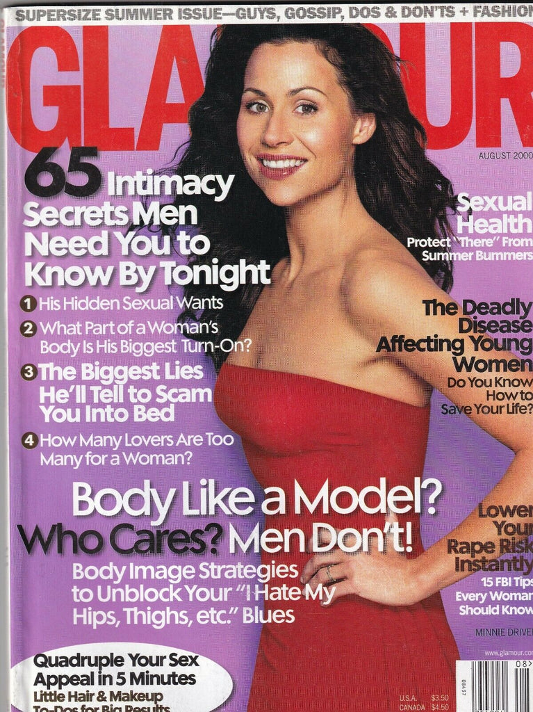 Glamour Mag Minnie Driver 65 Intimacy Secrets August 2000 101819nonr
