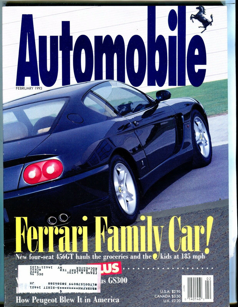 Automobile Magazine February 1993 Ferrari EX w/ML 042617nonjhe