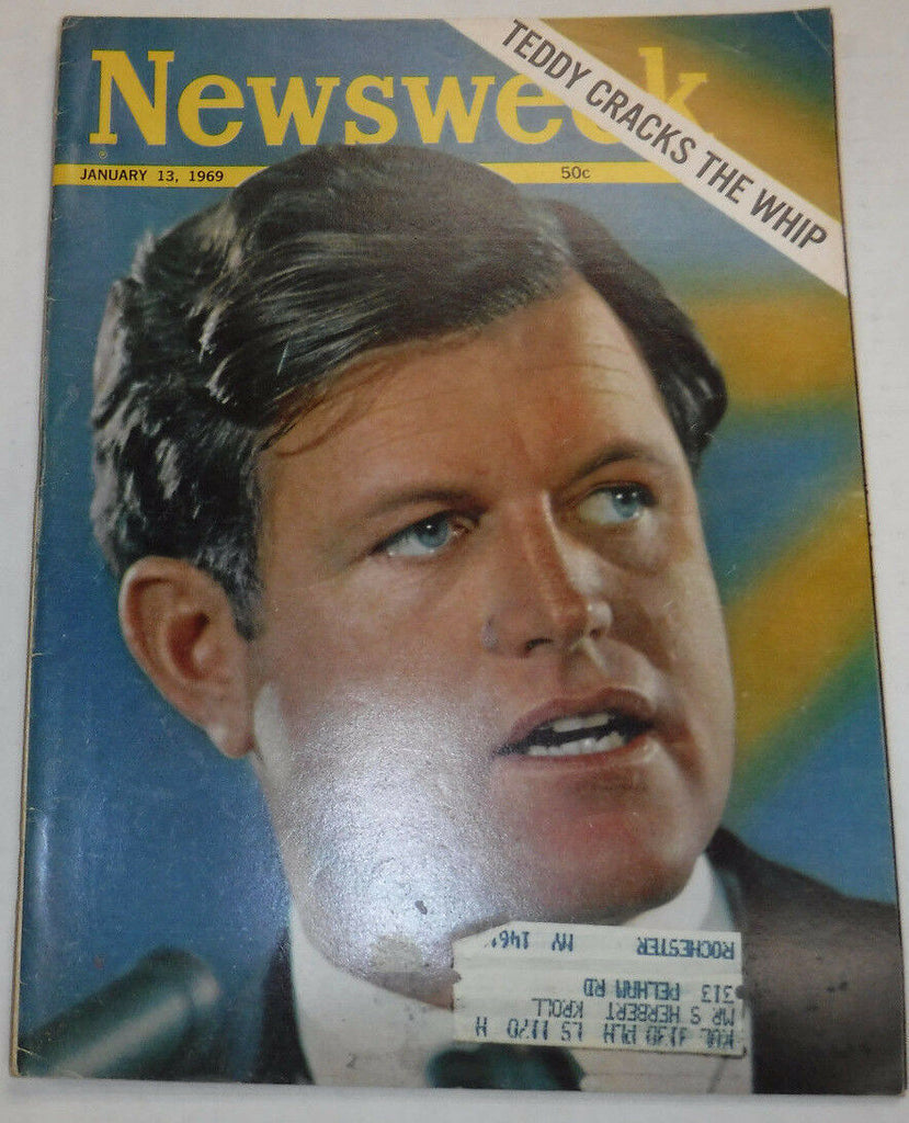 Newsweek Magazine Teddy Kennedy Cracks Whip January 1969 VINTAGE 093016R
