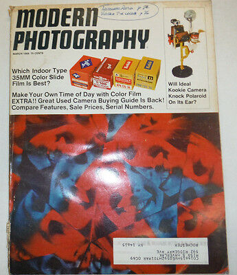 Modern Photography Magazine Indoor Color Films Sticky Stobe March 1969 032015R2