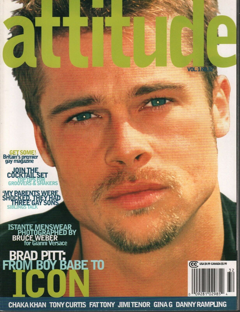 Attitude UK Gay Interest Vol 1#32 Brad Pitt Tony Curtis Gina G 031120AME2