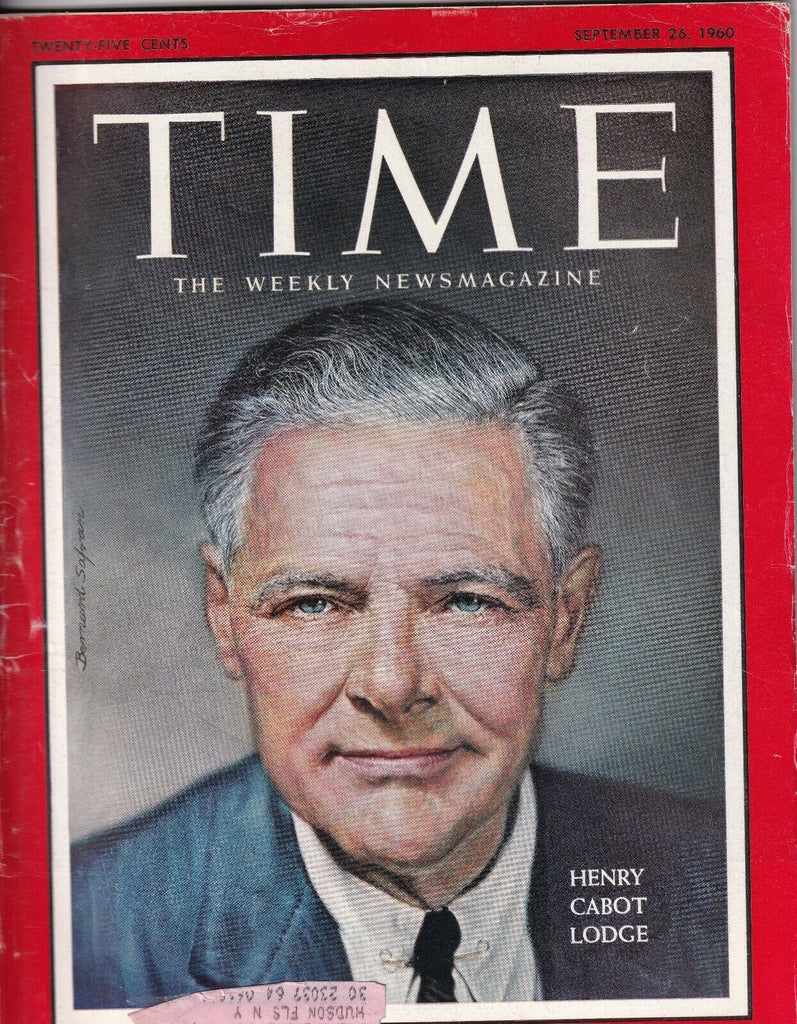 Time Magazine Henry Cabot Lodge September 26, 1960 050619nonr