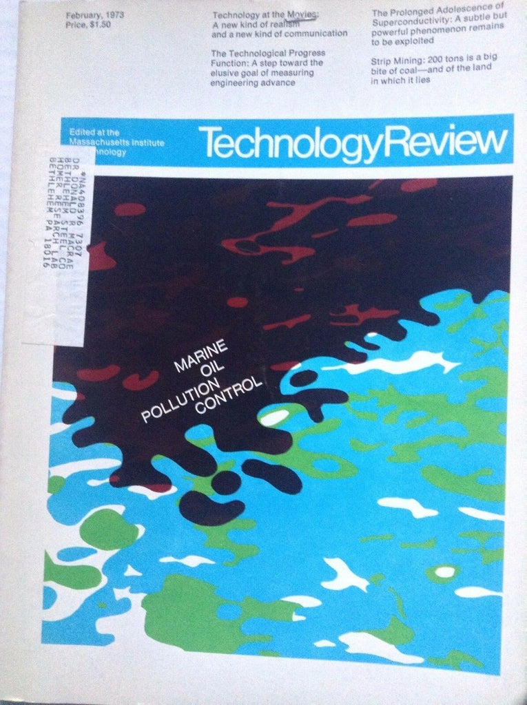 Technology Review Magazine Oil Pollution Control February 1973 092017nonrh