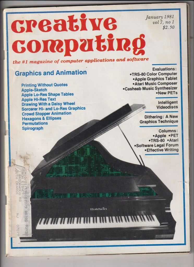 Creative Computing Mag Graphics And Animation & TRS-80 January 1981 121019nonr