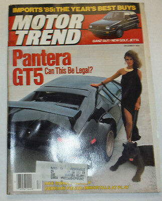 Motor Trend Magazine Pantera GT5 & New Jetta December 1984 022615r2
