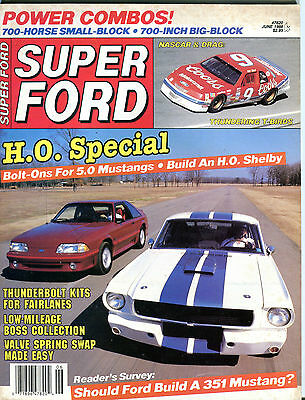 Super Ford Magazine June 1988 H.O. Special NASCAR and Drag EX 012816jhe