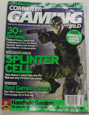 Computer Gaming World Magazine Splinter Cell February 2003 103114R1