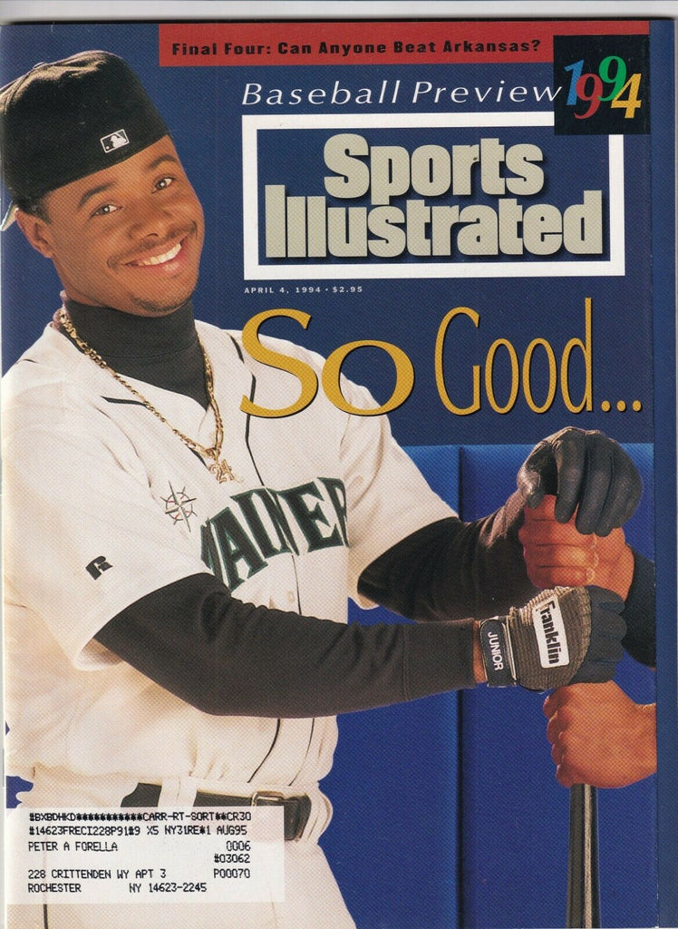 Sports Illustrated Ken Griffey Jr. Baseball Preview April 4, 1994 091619nonr