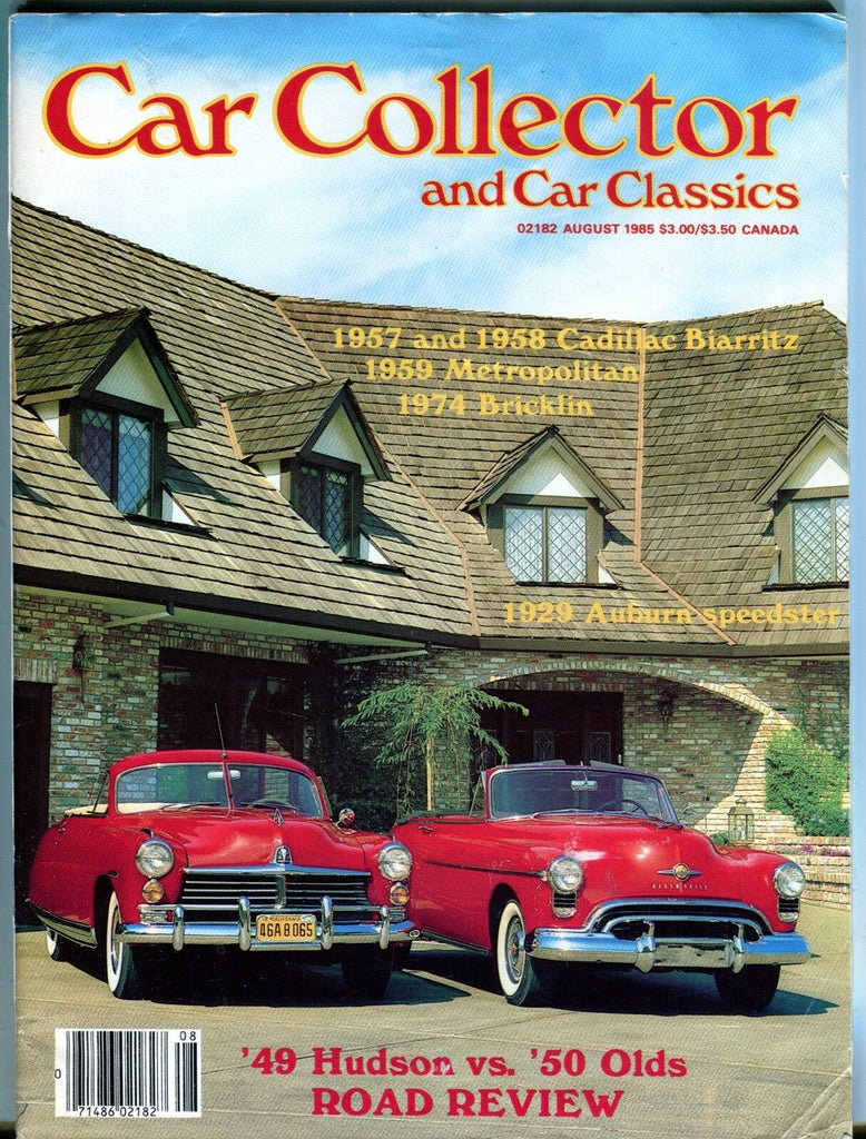 Car Collector And Car Classics Magazine August 1985 EX No ML 050417nonjhe
