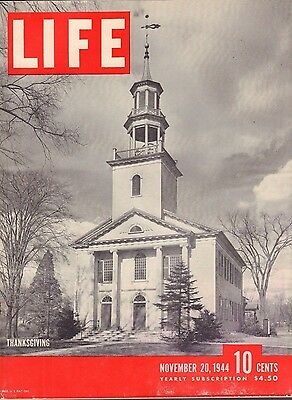 Life Magazine November 20 1944 Birthday Thanksgiving VG 050316DBE