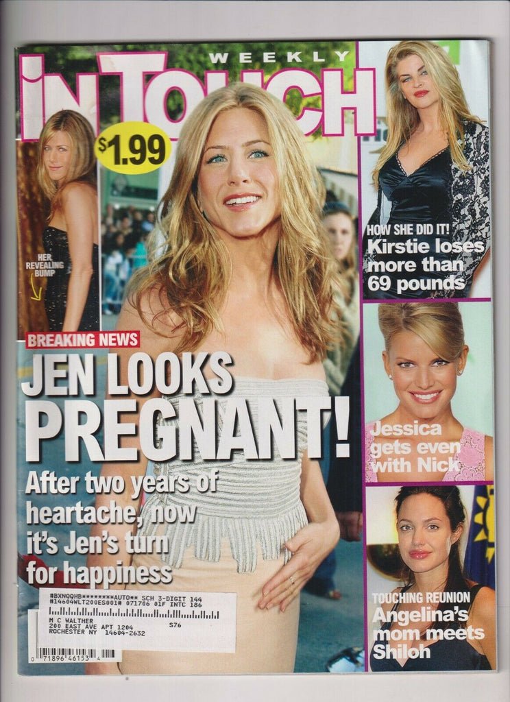 Intouch Weekly Mag Jennifer Aniston Kirstie Alley June 26, 2006 102319nonr