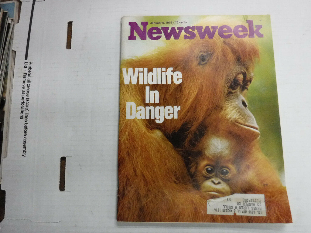 Newsweek Magazine Wildlife In Danger January 6, 1975 100316R