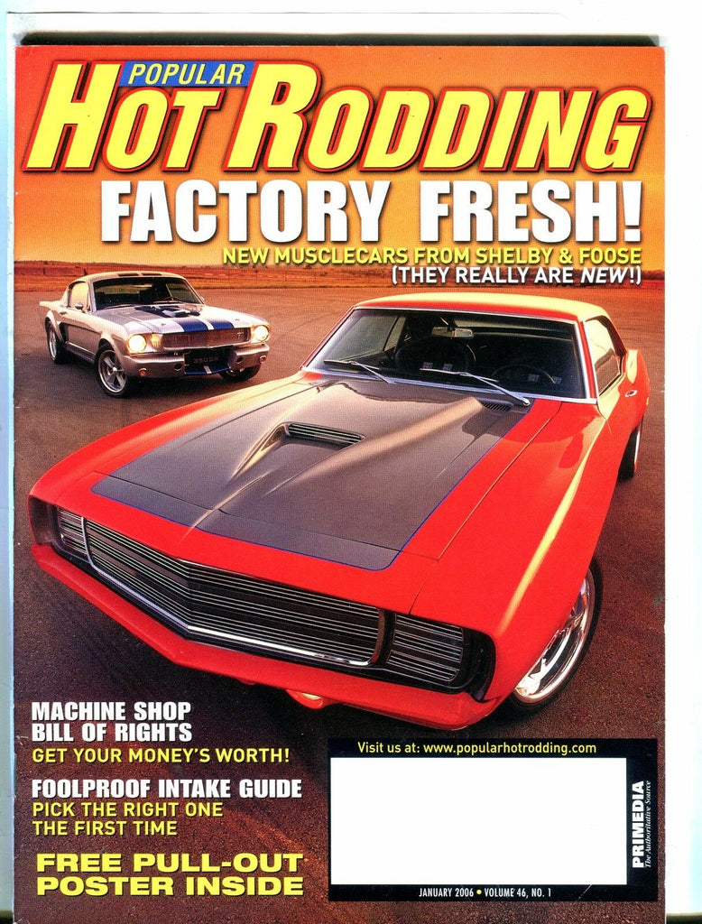 Popular Hot Rodding Magazine January 2006 Shelby & Foose EX No ML 050617nonjhe
