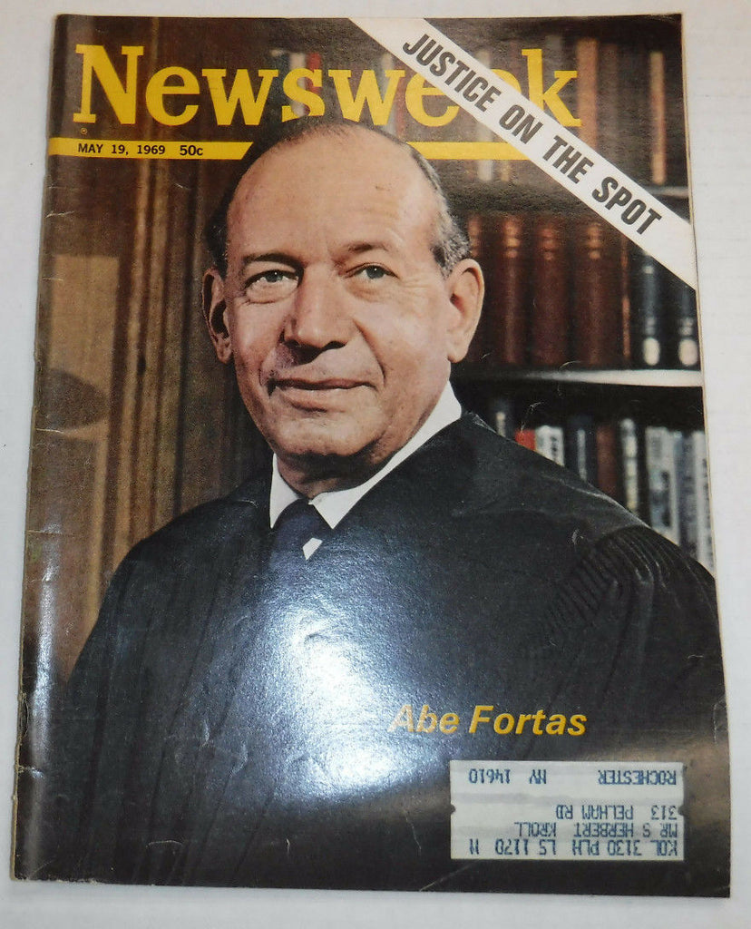 Newsweek Magazine Abe Fortas Justice on The Spot May 1969 VINTAGE 093016R