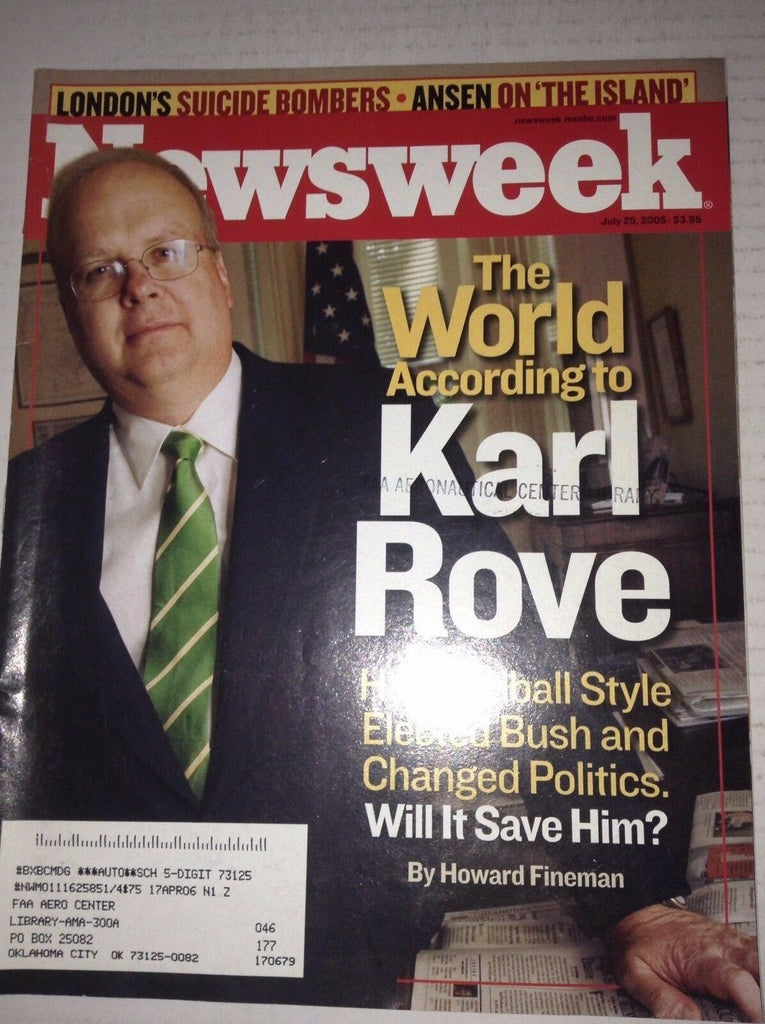 Newsweek Magazine Karl Rove Elected Bush July 25, 2005 FAL 042717nonrh