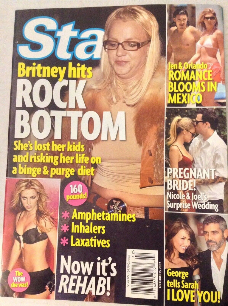 Star Magazine Britney Spears Hits Rock Bottom October 15, 2007 081017nonrh3