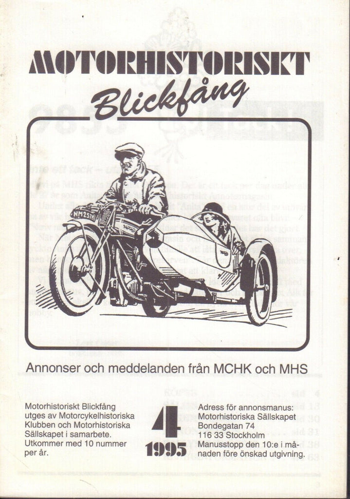 Motorhistoriskt Magasin Annons Swedish Car Magazine 4 1995 Volvo 032717nonDBE