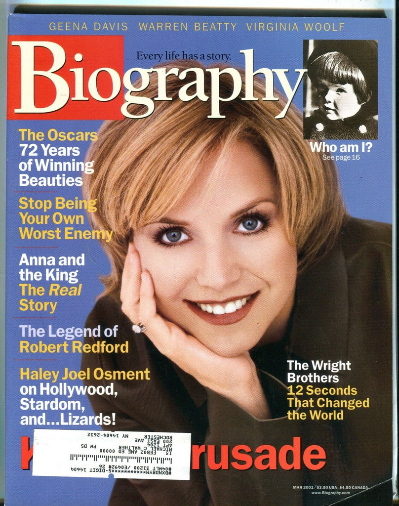 Biography Magazine March 2001 Katie Couric EX w/ML 111816jhe