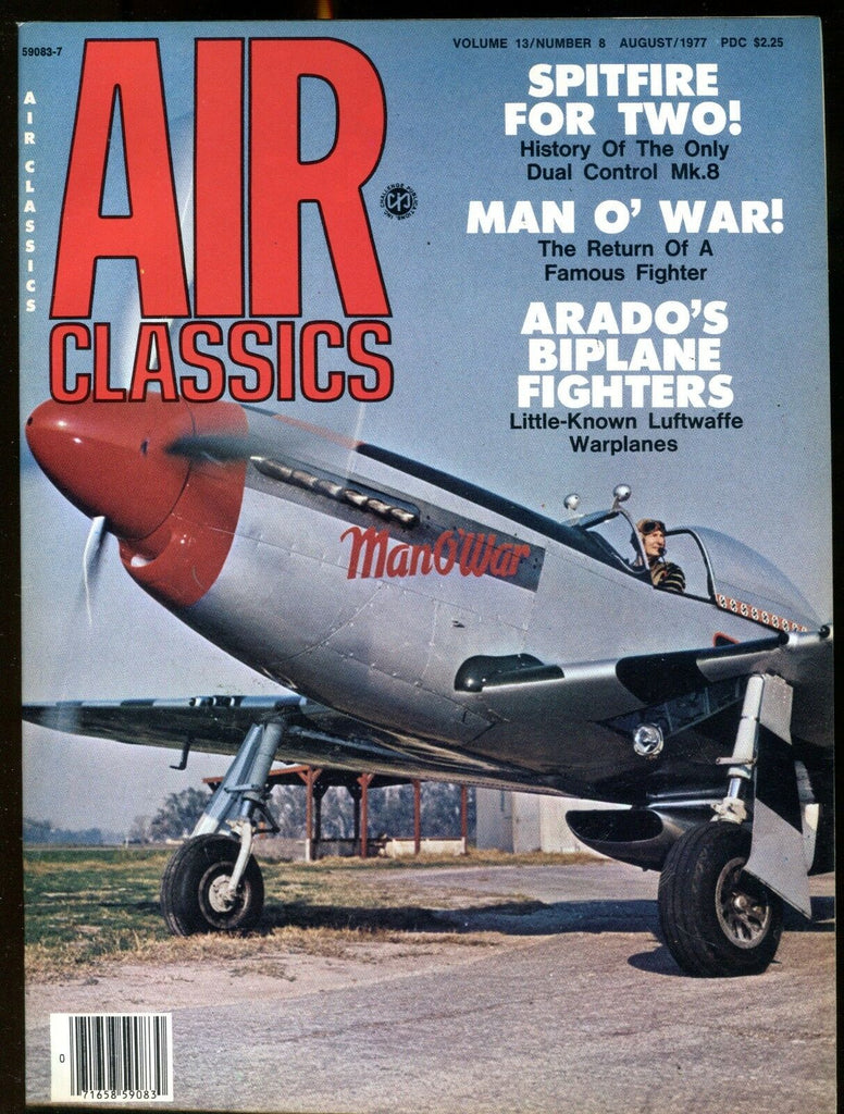 Air Classics Magazine August 1977 Arado Biplane Fighters EX No ML 120716jhe