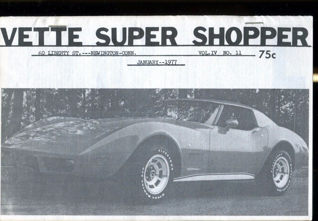 Vette Super Shopper Corvette January 1977 EX 030117nonjhe